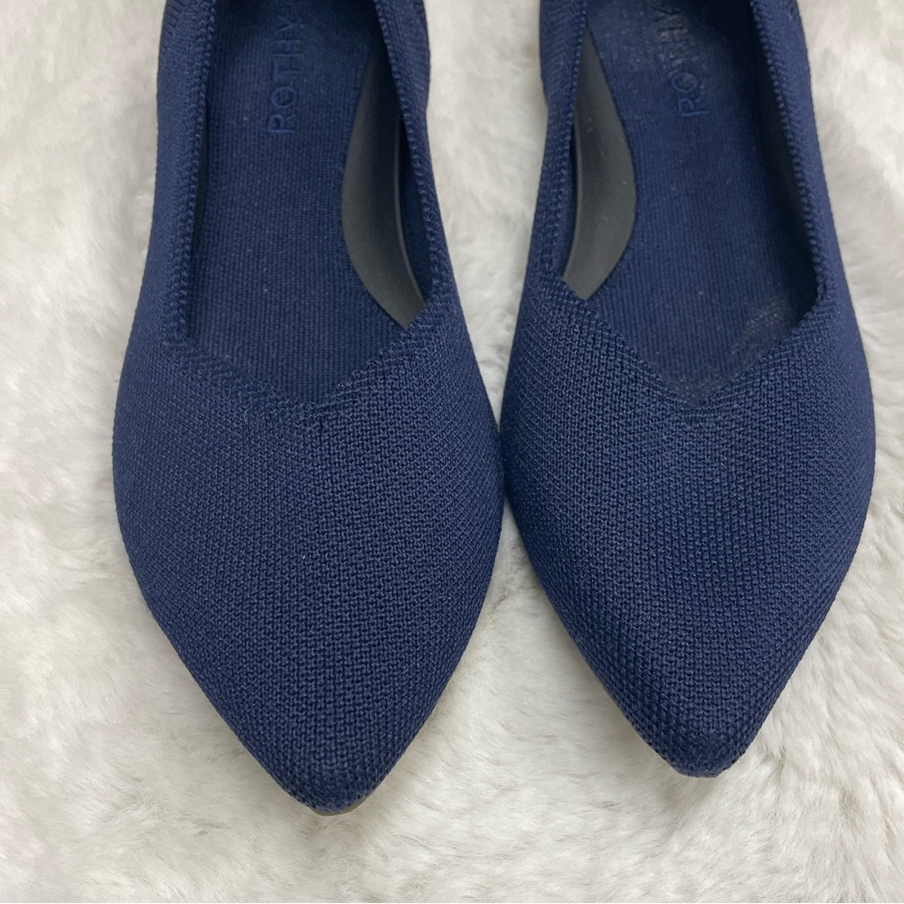Rothy's Navy Pointed Flats - Picture 2 of 6